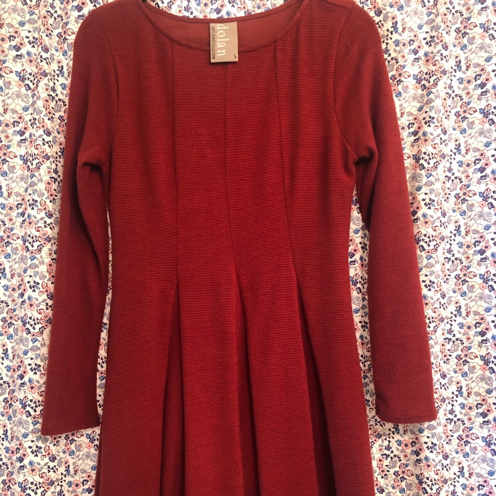 Super soft Anthropologie red holiday skating dress